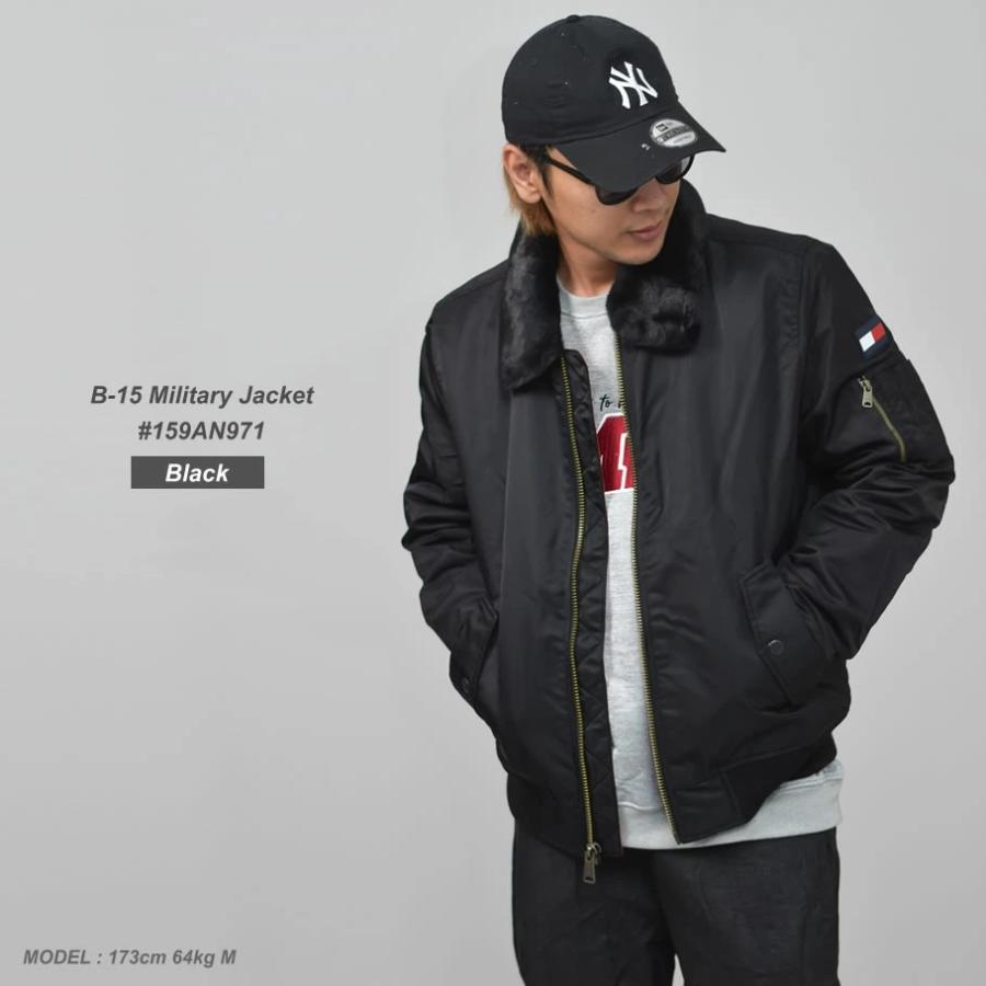 TOMMY HILFIGER トミーヒルフィガー フライトジャケット ボンバージャケット メンズ B-15 MA-1 アウター ボア襟 ブランド FLIGHT SATIN BOMBER JACKET USA企画｜deep｜05