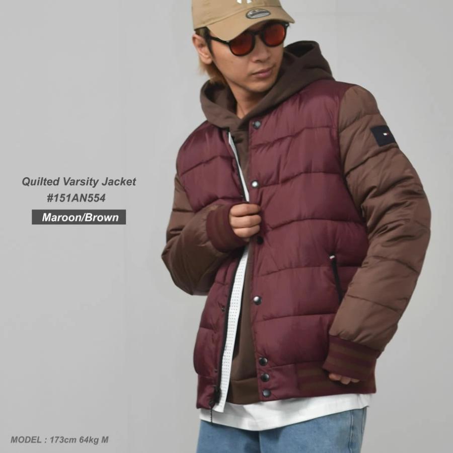   トミーヒルフィガー 中綿キルティングジャケット スタジャン メンズ アウター ブランド QUILTED VARSITY JACKET USA企画 TOMMY HILFIGER（トミー・ヒルフィガー） 中綿キルティングジャケット