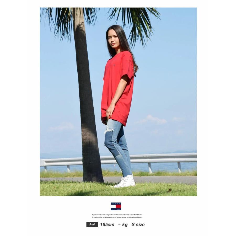 トミーヒルフィガー Tシャツ 半袖 メンズ レディース オーバーサイズ 薄手 ロゴ ワンポイント USAモデル TOMMY HILFIGER BASIC CORE FLAG S/S TEE | TOMMY HILFIGER | 20
