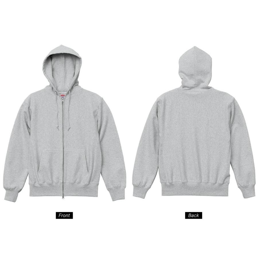 United Athle ユナイテッドアスレ パーカー メンズ レディース 12oz 12オンス ヘビーウェイト スウェット フルジップ パーカー 裏起毛 厚手 5762-01 | United Athle | 19