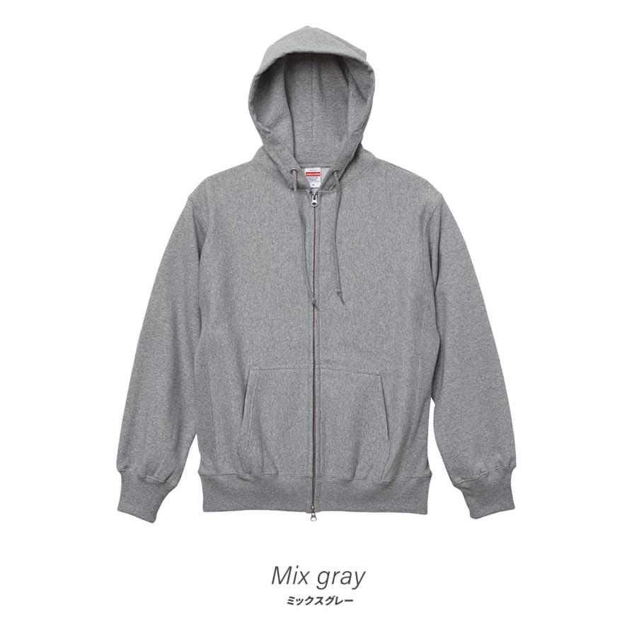 United Athle ユナイテッドアスレ パーカー メンズ レディース 12oz 12オンス ヘビーウェイト スウェット フルジップ パーカー 裏起毛 厚手 5762-01 | United Athle | 07