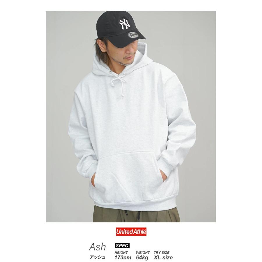 United Athle ユナイテッドアスレ パーカー メンズ レディース 15oz 15オンス マグナムウェイト スウェット プルオーバー パーカー 裏起毛 厚手 5798-01 | United Athle | 03
