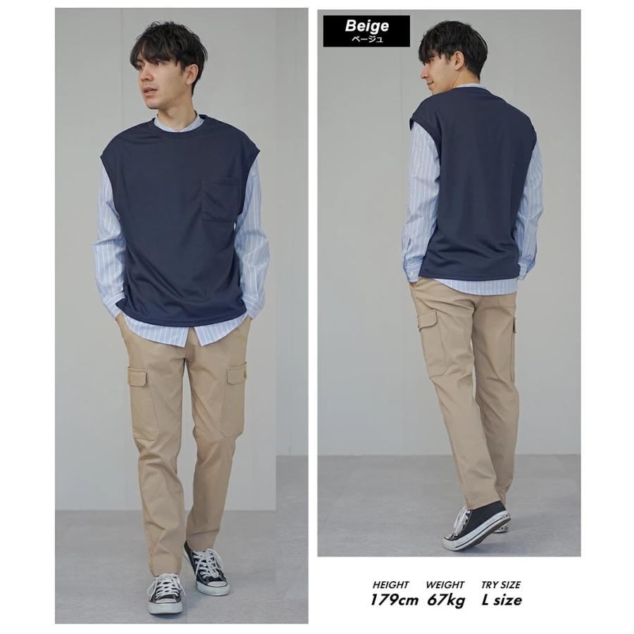 カーゴパンツ メンズ 接触冷感 ストレッチ スリム テーパードパンツ 涼しい ゴルフ リラックス 楽ちん おしゃれ 快適 裾上げ済み ズボン 春 夏 |  | 22