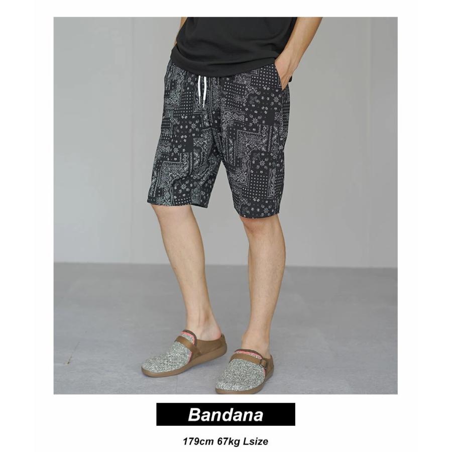 ドライ ワッフル ショートパンツ ハーフパンツ メンズ ボタニカル柄 バンダナ柄 速乾 ストレッチ サイズ調整可 カジュアル おしゃれ ブランド 人気 春 夏 |  | 07
