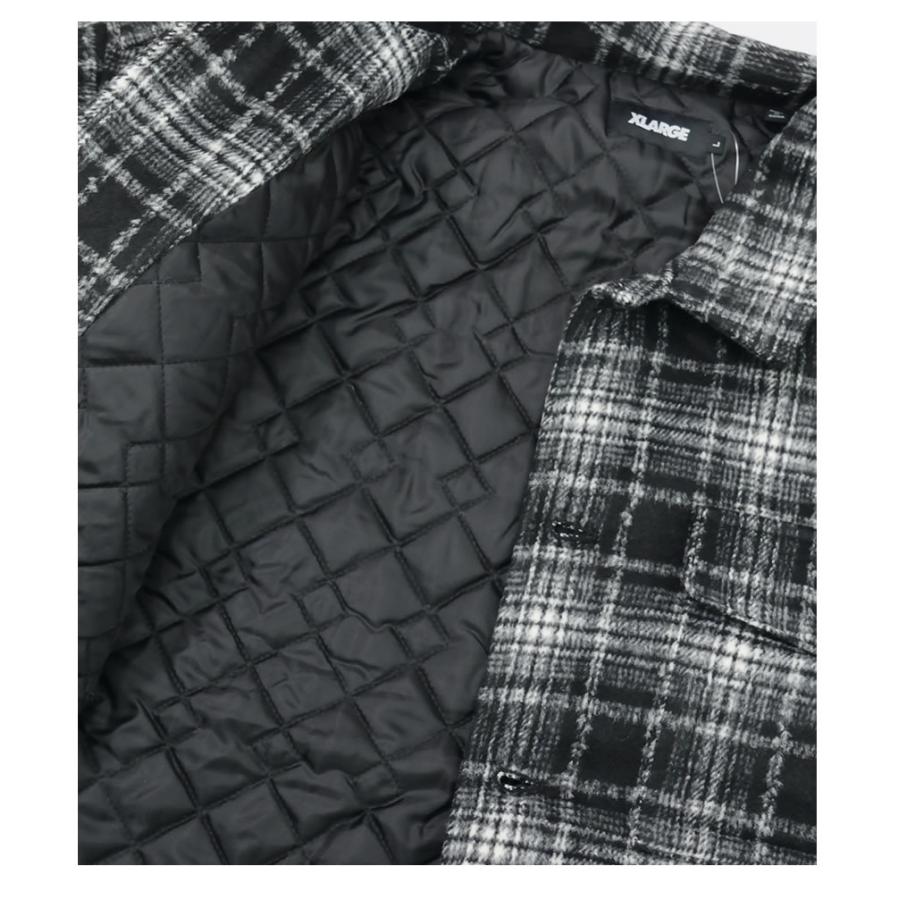 エクストララージ Xlarge チェックツイードシャツジャケット 中綿 Tweed Check Jacket Usaモデル メンズ ストリート系 ブランド