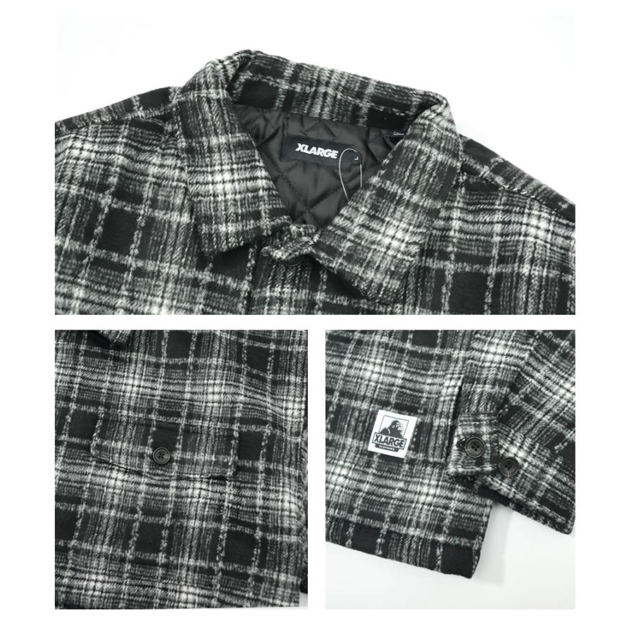 エクストララージ Xlarge チェックツイードシャツジャケット 中綿 Tweed Check Jacket Usaモデル メンズ ストリート系 ブランド