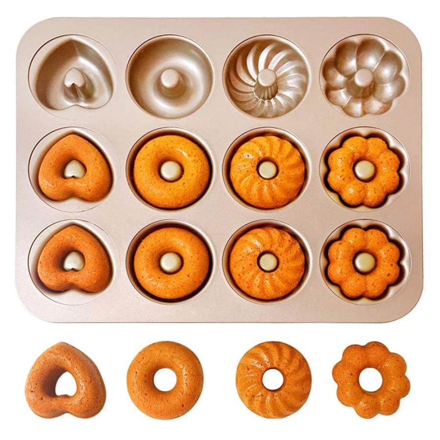 ドーナツ型 バレンタイン デー カップケーキ型 12ヶ取 多種類デザイン 粘りにくいケーキ型 四種類 A Kcn1021 Deepark 通販 Yahoo ショッピング