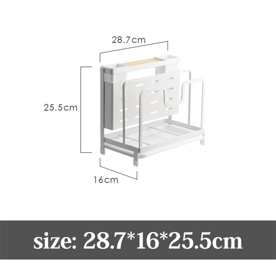 まな板スタンド キッチンツールスタンド 包丁立て 箸立て 鍋蓋スタンド キッチン調理器具 収納 多機能収納ラック おしゃれ 北欧デザインキッチンツールラック｜deepark-store｜04