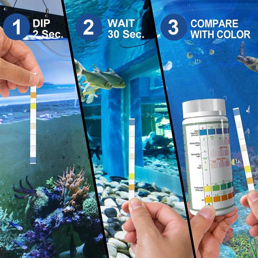 Easytest 6 In 1 試験紙 アクアリウム テストストリップ 水質検査キット 水槽 魚タンク 淡水 池用の６つのパラメター水質テストキット A Kni1802 Deepark 通販 Yahoo ショッピング