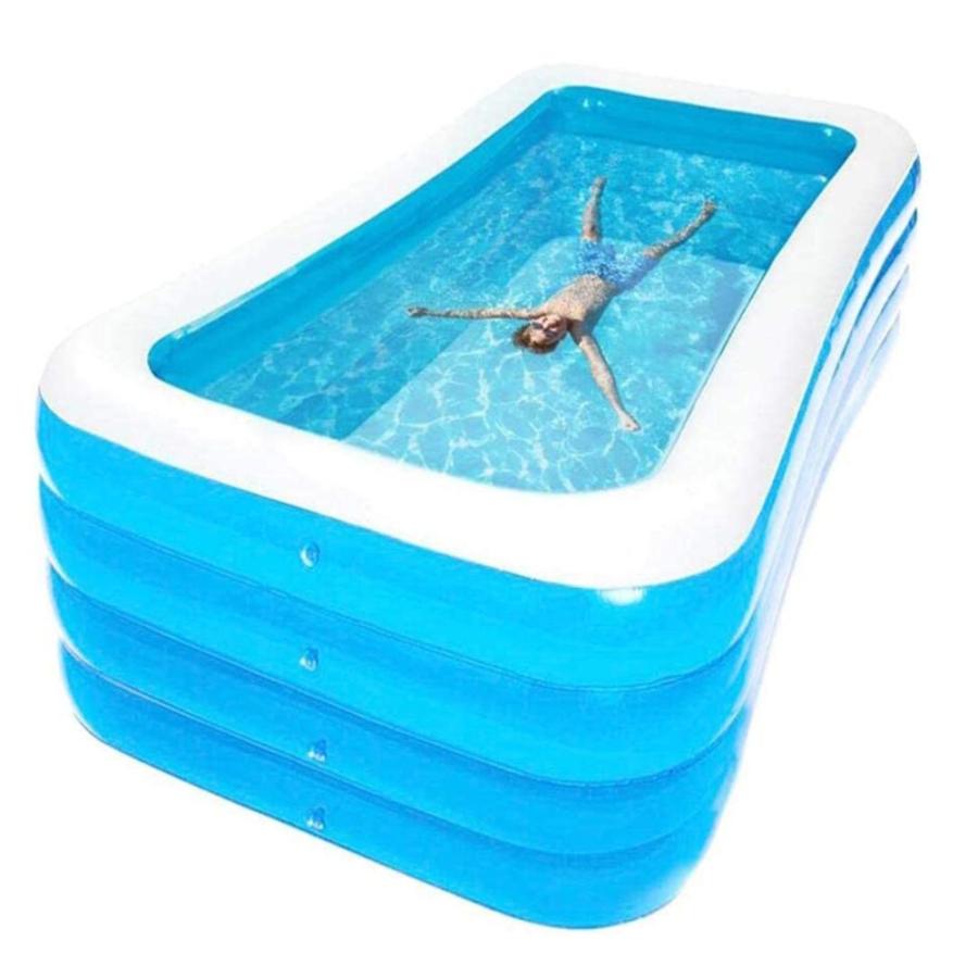 ビニールプール インフレータブル 折りたたみ スイミングプール 長方形 ファミリープール 大型 地上プール 供入浴プール 子供用プール 4層3.1m 