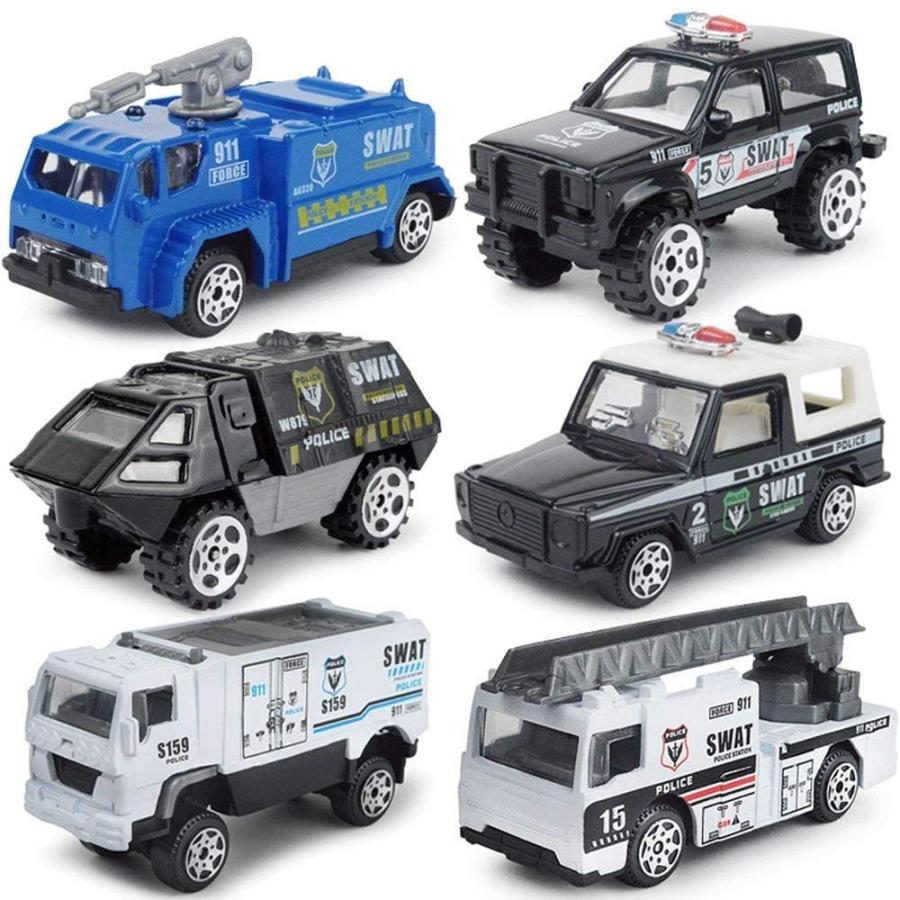 ミニカー おもちゃ スワット アメリカ警察特殊機動隊車両 6台セット 