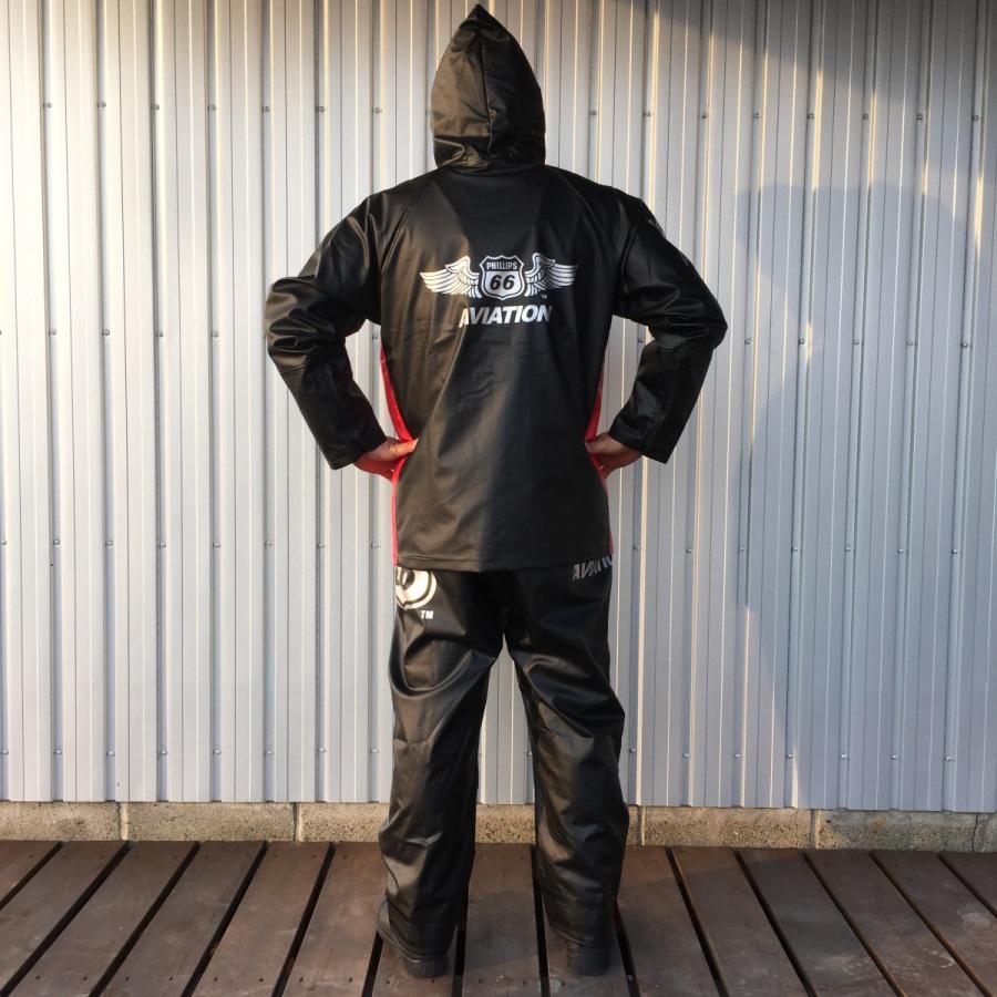 PHILLIPS66 AVIATION フィッシングスーツ 3Lサイズ PHILLIPS PVC防水ジャケットPH66-MJ151高級PVCマリンウェア