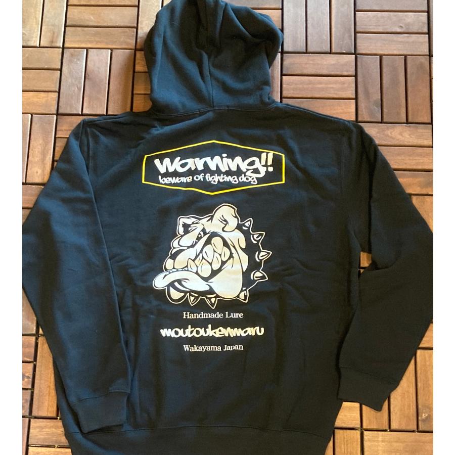 猛闘犬丸×ディープブルーオーシャン　プルオーバーコットンパーカー（L） DBO × 猛闘犬丸 プルオーバーコットンパーカー【現品限り