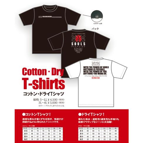 SOULSコットンTシャツ ブラック（ドラゴンPrint/ロゴPrint）ブラック