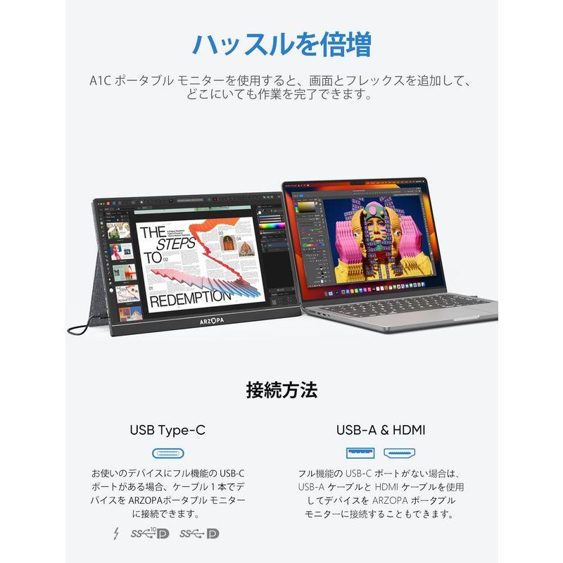 モバイルモニター 15.6インチ ARZOPA モバイルディスプレイ 100％sRGB広色域 ポータブルモニター 画像比調整可能 狭額縁 ゲ モバイルモニター 6インチ ARZOPA モバイルディスプレイ 100％sRGB広色域 ポータブルモニター 画像比調整可能 狭額縁