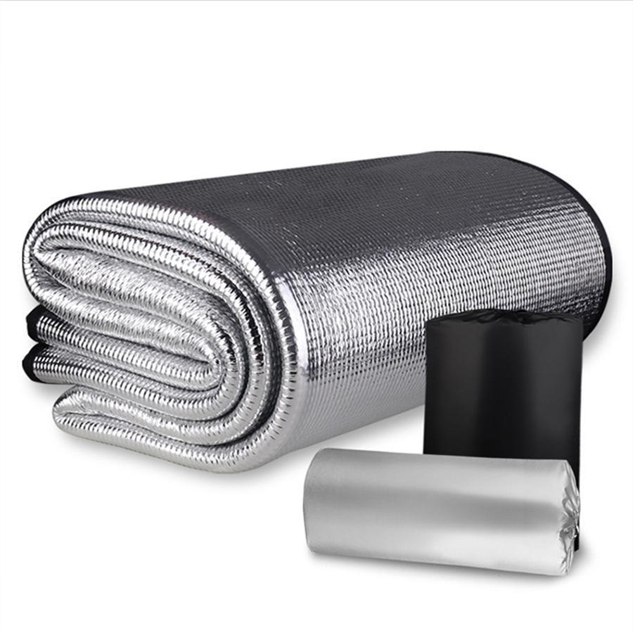 アルミシート 銀マット キャンプ用 アルミマット 保温 レジャーシート ピクニックシート 8mmの厚さ 断熱マット 厚手 テントマット 防水 防災 車中泊 | ブランド登録なし