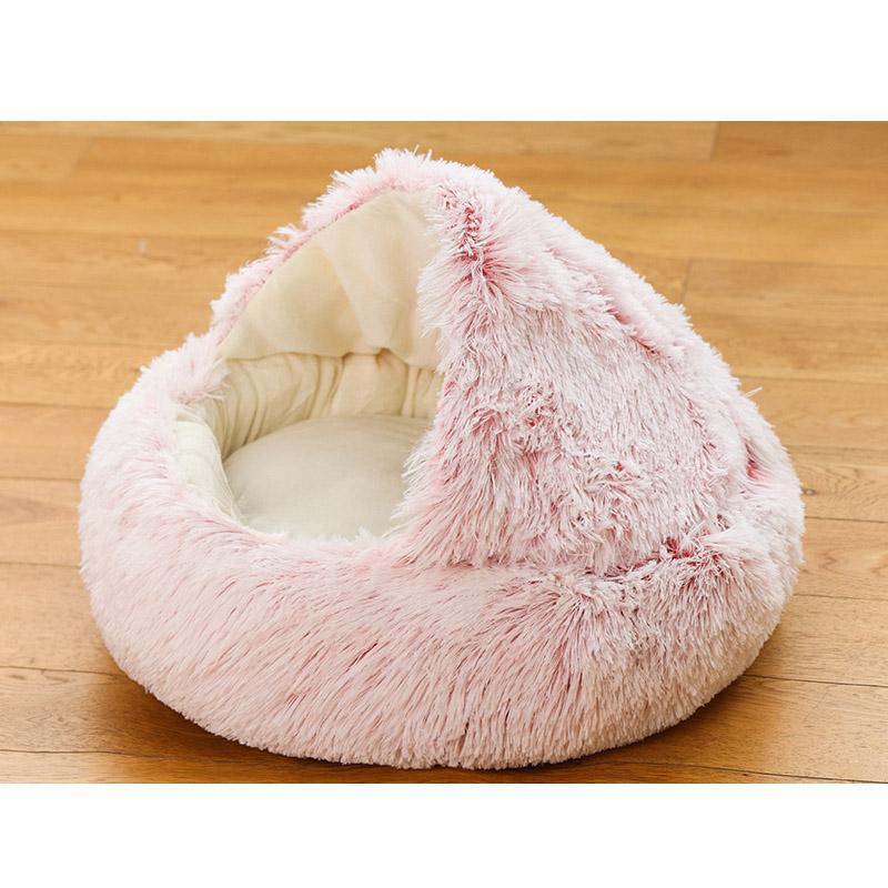 猫 ベッド ドーム型 冬 猫ベッド ねこ ベッド ねこべや 猫用 洗濯可能 ペットベッド 冬用 クッション 寝台 猫ハウス 寝床 寝袋 ペットマット ふわふわ 防寒 | ブランド登録なし | 02