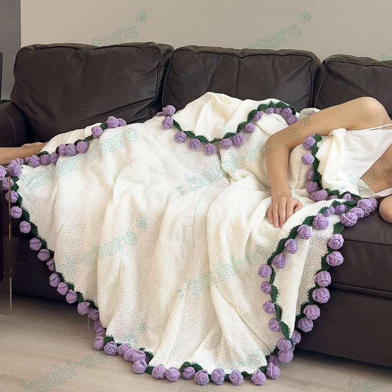 ブーケ ブランケット かぎ針編み DIY 花束 編み キット 手作り花束毛布 かっこいいブーケブランケット母の日 バレンタインデー 母の日ギフト 手作り毛布 お花見 |  | 07