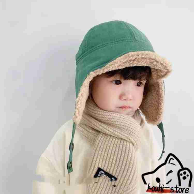 冬用 帽子 キッズ 子供用 冬用 コーデュロイ フライトキャップ パイロットキャップ イヤーフラップ ボア 耳あて付き 耳当て 耳付き 耳つ | ブランド登録なし | 01