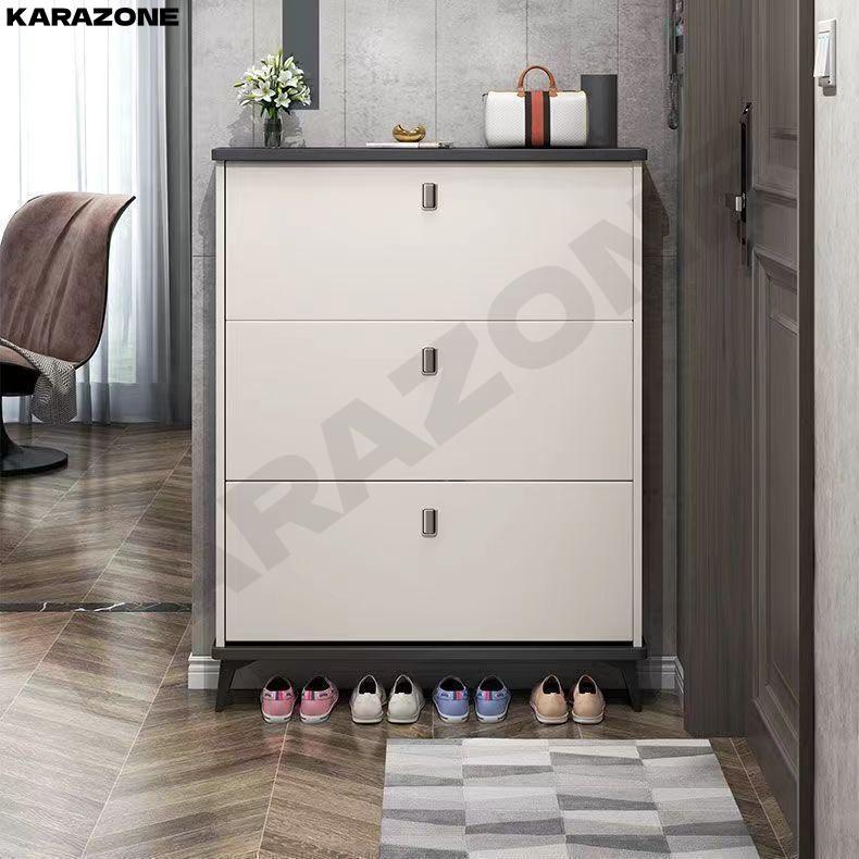 新品 激安★靴箱 シューズボックス 下駄箱 スリム 超薄型 シューズラック 3段 くつ箱 靴入れ 収納ラック 靴収納 | ブランド登録なし | 02