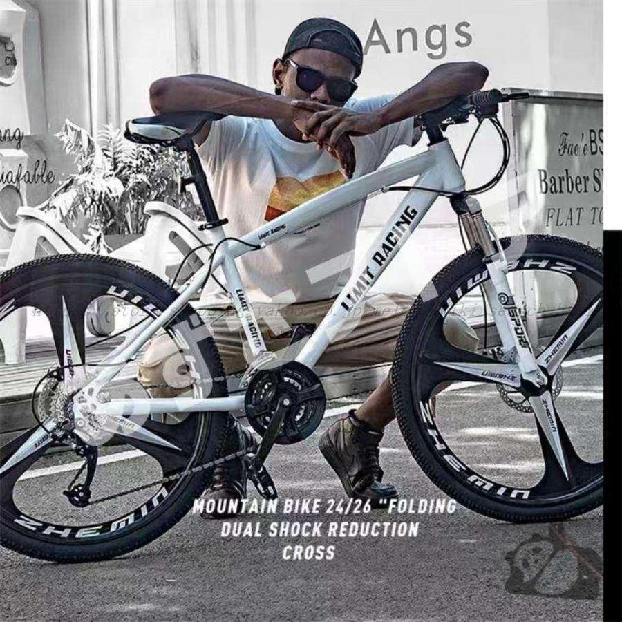 送料無料 自転車 バイク マウンテンバイク 太いタイヤ 21 24 27 30段変速 24インチ 26インチ スポーツアウトドア メンズ レディース | ブランド登録なし | 12