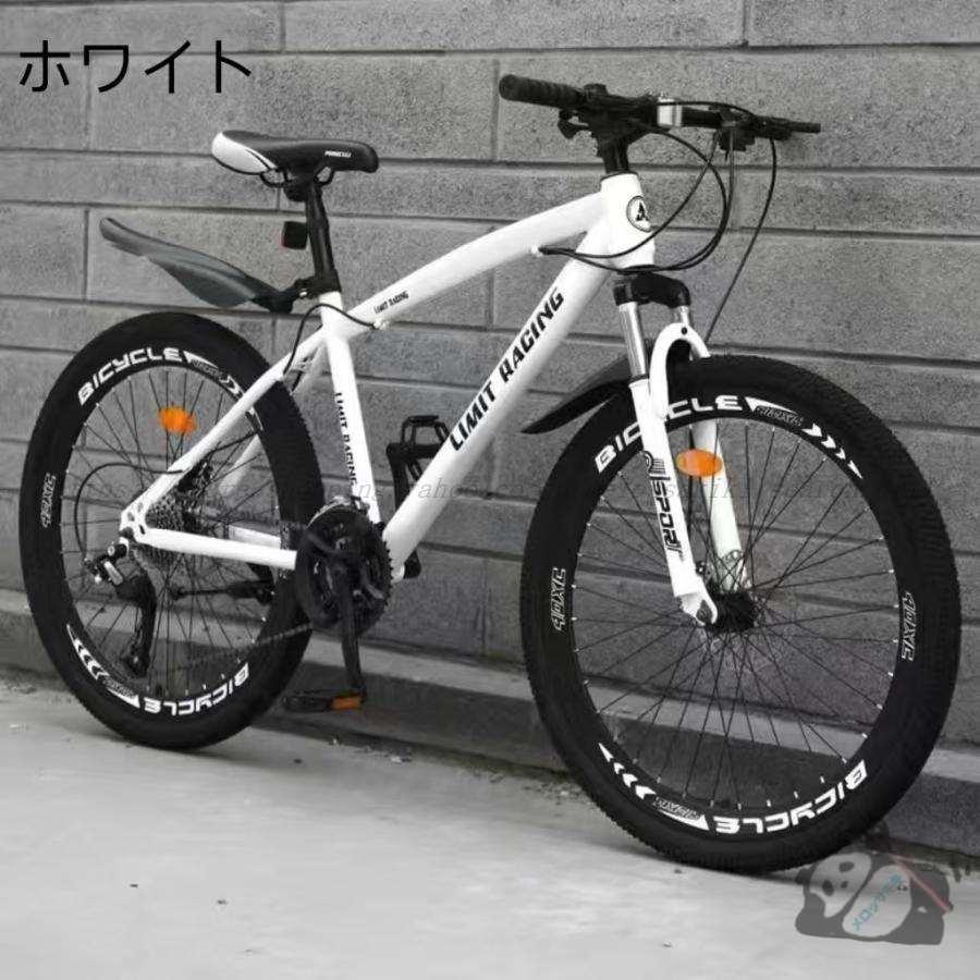 送料無料 自転車 バイク マウンテンバイク 太いタイヤ 21 24 27 30段変速 24インチ 26インチ スポーツアウトドア メンズ レディース | ブランド登録なし | 06