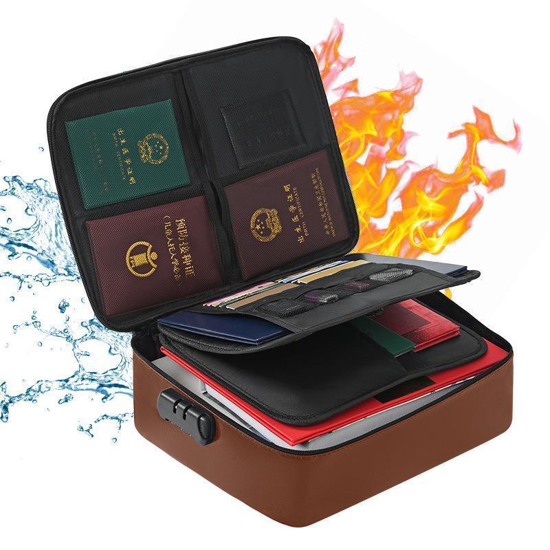 耐火バッグ 耐火ケース 耐火 書類ケース 集金袋 手提げ金庫 マルチケース 多層収納 防火バッグ 貴重品保管 大容量 鍵付き | ブランド登録なし | 04