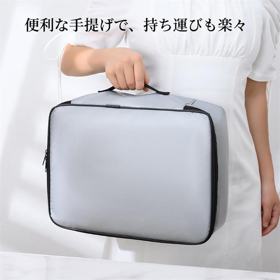 耐火バッグ 耐火ケース 耐火 書類ケース 集金袋 手提げ金庫 マルチケース 多層収納 防火バッグ 貴重品保管 大容量 鍵付き | ブランド登録なし | 07