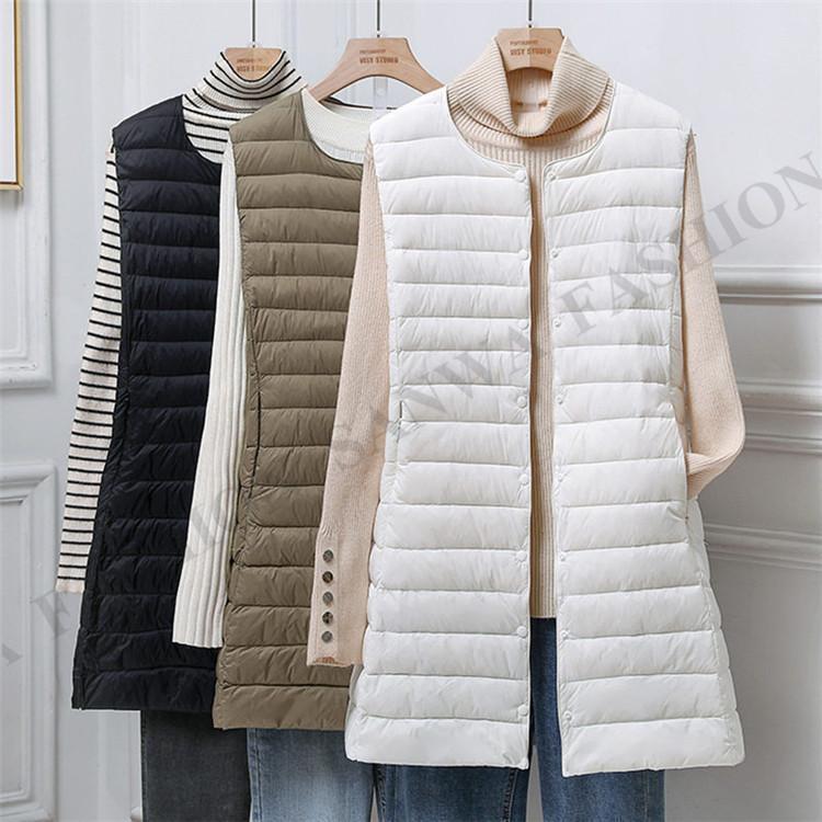 ダウンベスト レディース ジレ インナー ロング丈 羽織り 軽量 着痩せ シンプル きれいめ カジュアル 保温 暖かい 防寒 秋冬 | ブランド登録なし | 11