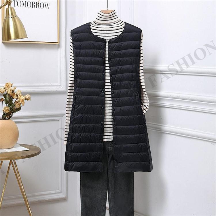 ダウンベスト レディース ジレ インナー ロング丈 羽織り 軽量 着痩せ シンプル きれいめ カジュアル 保温 暖かい 防寒 秋冬 | ブランド登録なし | 03