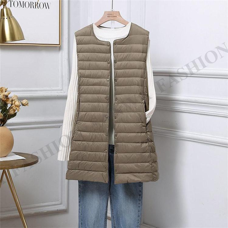 ダウンベスト レディース ジレ インナー ロング丈 羽織り 軽量 着痩せ シンプル きれいめ カジュアル 保温 暖かい 防寒 秋冬 | ブランド登録なし | 04