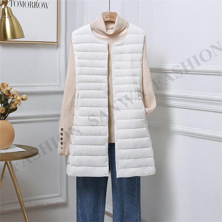 ダウンベスト レディース ジレ インナー ロング丈 羽織り 軽量 着痩せ シンプル きれいめ カジュアル 保温 暖かい 防寒 秋冬 | ブランド登録なし | 05
