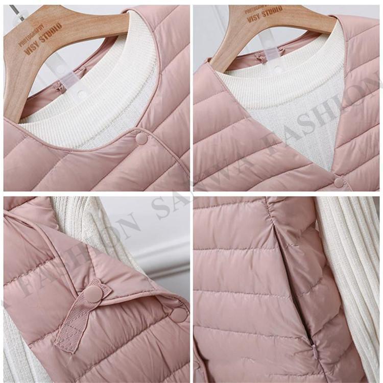 ダウンベスト レディース ジレ インナー ロング丈 羽織り 軽量 着痩せ シンプル きれいめ カジュアル 保温 暖かい 防寒 秋冬 | ブランド登録なし | 09