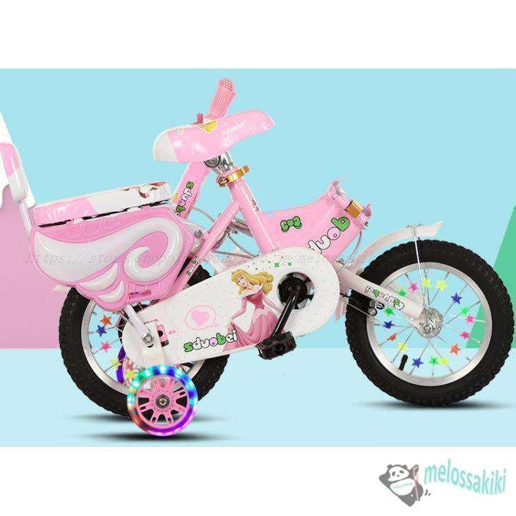 幼児用自転車 ランニングバイク 子供用自転車 12 14 16 18 インチ 誕生日プレゼント 高さ調節 女の子 補助輪付き お姫様気分 | ブランド登録なし | 04