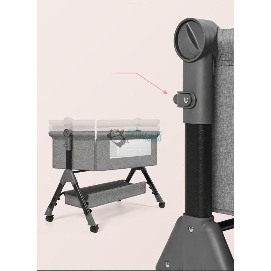 ベビーベッド 折りたたみ 持ち運び ベビーベッド 添い寝 高さ調整 ベビーベッド コンパクト ベビーベッド 簡易 ベビーベット 移動式 ベビーベッド キャスタ付き | ブランド登録なし | 11