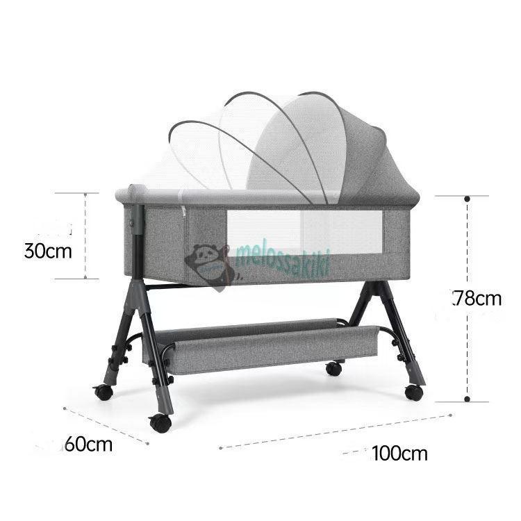 ベビーベッド 折りたたみ 持ち運び ベビーベッド 添い寝 高さ調整 ベビーベッド コンパクト ベビーベッド 簡易 ベビーベット 移動式 ベビーベッド キャスタ付き | ブランド登録なし | 17