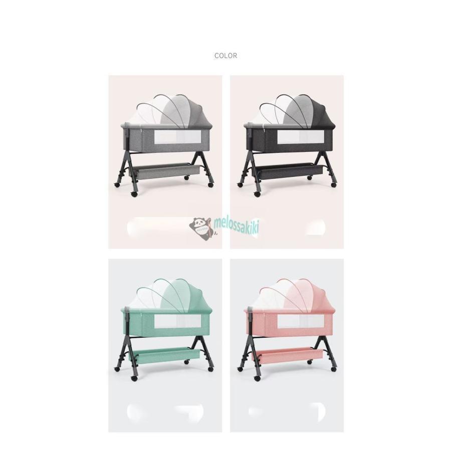 ベビーベッド 折りたたみ 持ち運び ベビーベッド 添い寝 高さ調整 ベビーベッド コンパクト ベビーベッド 簡易 ベビーベット 移動式 ベビーベッド キャスタ付き | ブランド登録なし | 18