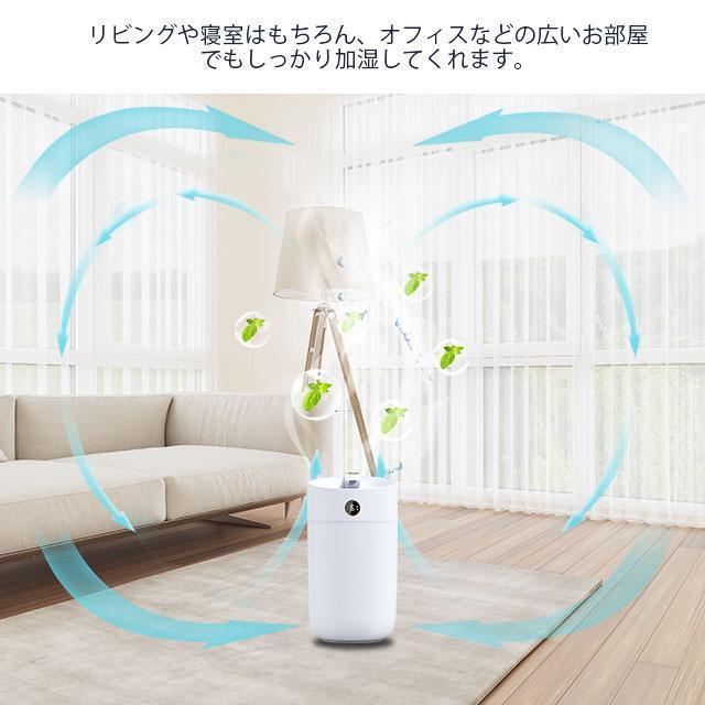 2026最新 加湿器 超音波式 3L大容量 卓上 空気加湿機 上部給水 USB充電 3段階調節 雰囲気ライト 湿度センサー付き 焚き防止 静音 節電 省エネ コンパクト 寝室 |  | 08