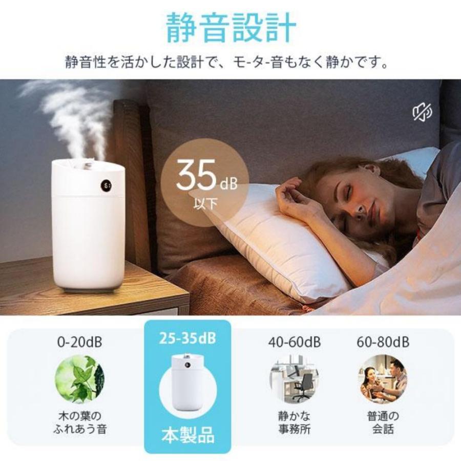 加湿器 超音波式 3L大容量 卓上加湿器 上部給水 湿度表示 お手入れ簡単 空焚き防止 30h連続加湿 静音 節電 省エネ コンパクト 寝室 USB充電 オフィス 乾燥対策 |  | 08