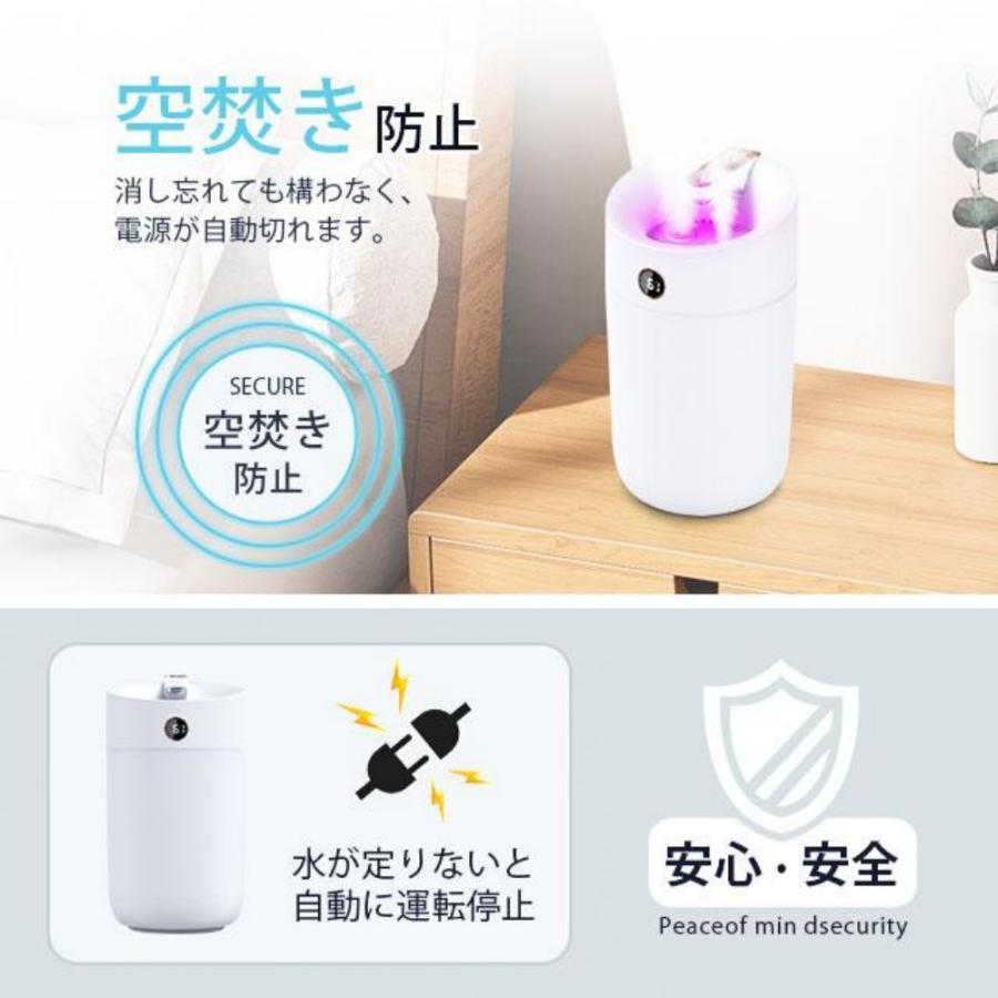 加湿器 超音波式 3L大容量 卓上加湿器 上部給水 湿度表示 お手入れ簡単 空焚き防止 30h連続加湿 静音 節電 省エネ コンパクト 寝室 USB充電 オフィス 乾燥対策 |  | 09