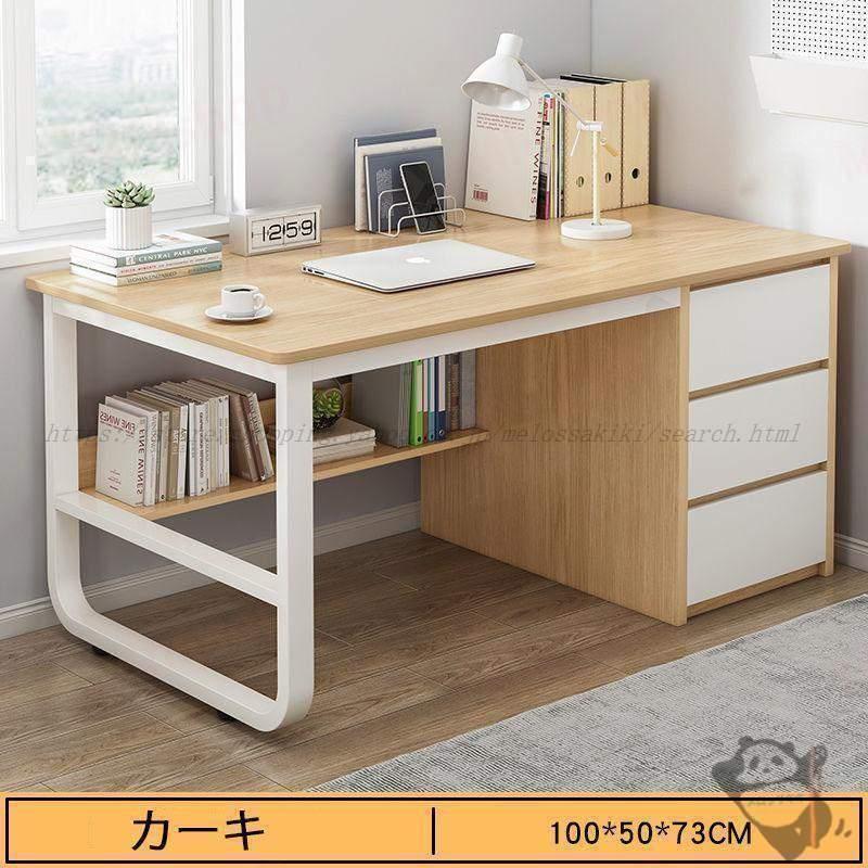 パソコンデスク デスク 机 学習机 勉強机 おしゃれ60cm/100cm 120cm 140cm L型デスク オフィスデスク ゲーミングデスク 大人 シンプル eスポーツ | ブランド登録なし | 01