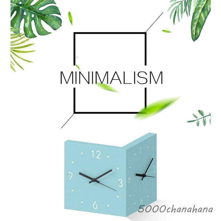 壁掛け時計 掛け時計 おしゃれ 両面コーナーデザイン サイレント 静音 クオーツ時計 軽量 個性的 シンプル オシャレ モダン インテリア適合 見やすい文字盤 | ブランド登録なし | 05