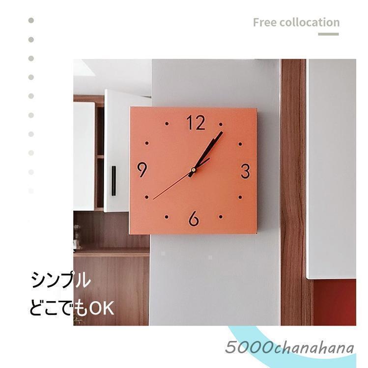壁掛け時計 掛け時計 おしゃれ 両面コーナーデザイン サイレント 静音 クオーツ時計 軽量 個性的 シンプル オシャレ モダン インテリア適合 見やすい文字盤 | ブランド登録なし | 07