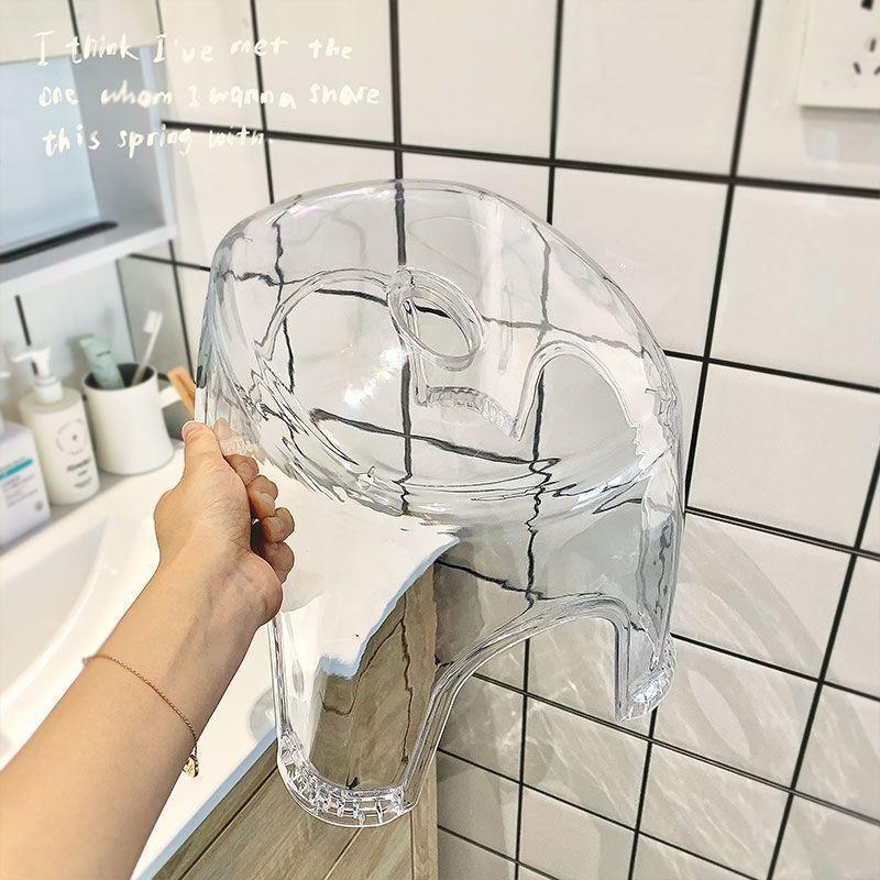 浴用椅子 バスチェア お風呂用イス バス用品 踏み台 いす 洗面台 風呂場 シンプル クリアカラー 無地 単色 クール おしゃれ | ブランド登録なし | 01