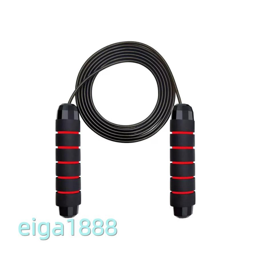 縄跳び 大人用 ダイエット 3m ブラック 耐磨耗 絡まりにくい トレーニング フィットネス 家庭用 スポーツ コンパクト | ブランド登録なし