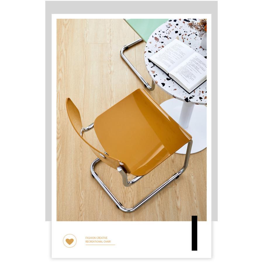 韓国風 パイプ椅子 人気 おしゃれ 北欧 食卓椅子 椅子 いす リビングチェア 滑り止め ダイニング | ブランド登録なし | 02