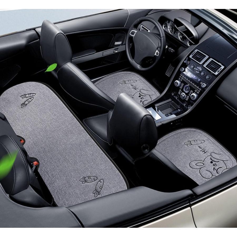車の座布団 シートカバー3枚組セット カー用品 カーシートカバー シートクッション 車用座席シート アイスシルククールカー 通気性 車ざぶとん 滑り止め付き 前 | ブランド登録なし | 05