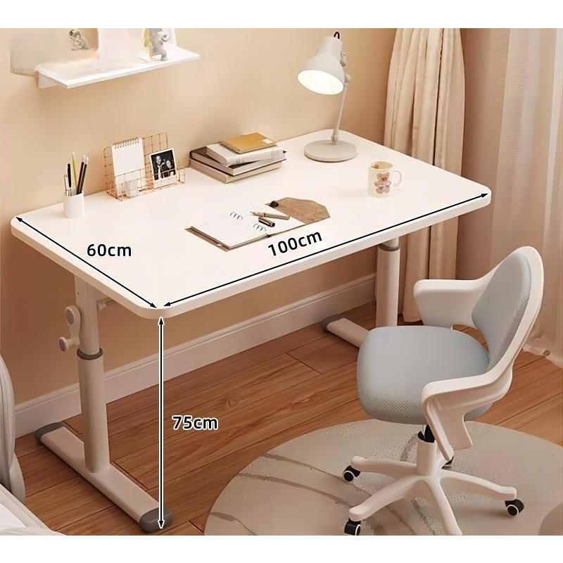 デスク 机 昇降式 高さ調整 75-95cm PCデスク ホワイト 幅80/100cm /120cm奥行60cm 木製 テレワーク 昇降 手動 パソコンデスク ゲーミングデスク 組立簡単 |  | 04