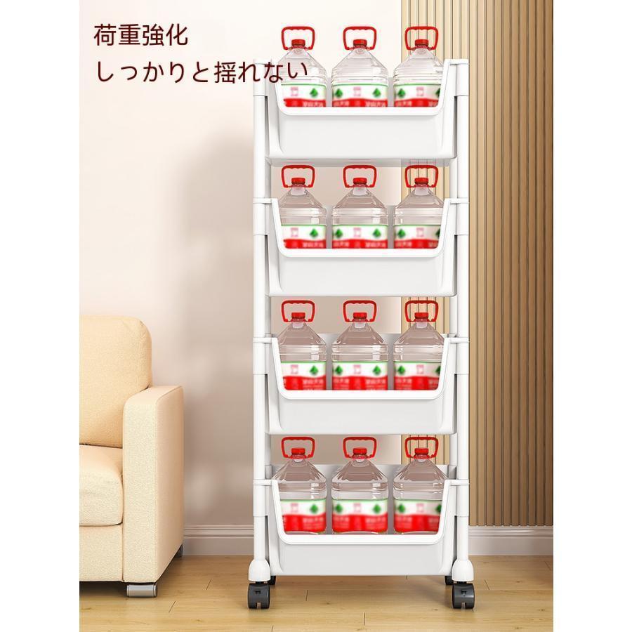 キッチンワゴン キャスター付き おしゃれ スリム 収納棚 収納ワゴン 収納ラック 組立簡単 収納カート |  | 03