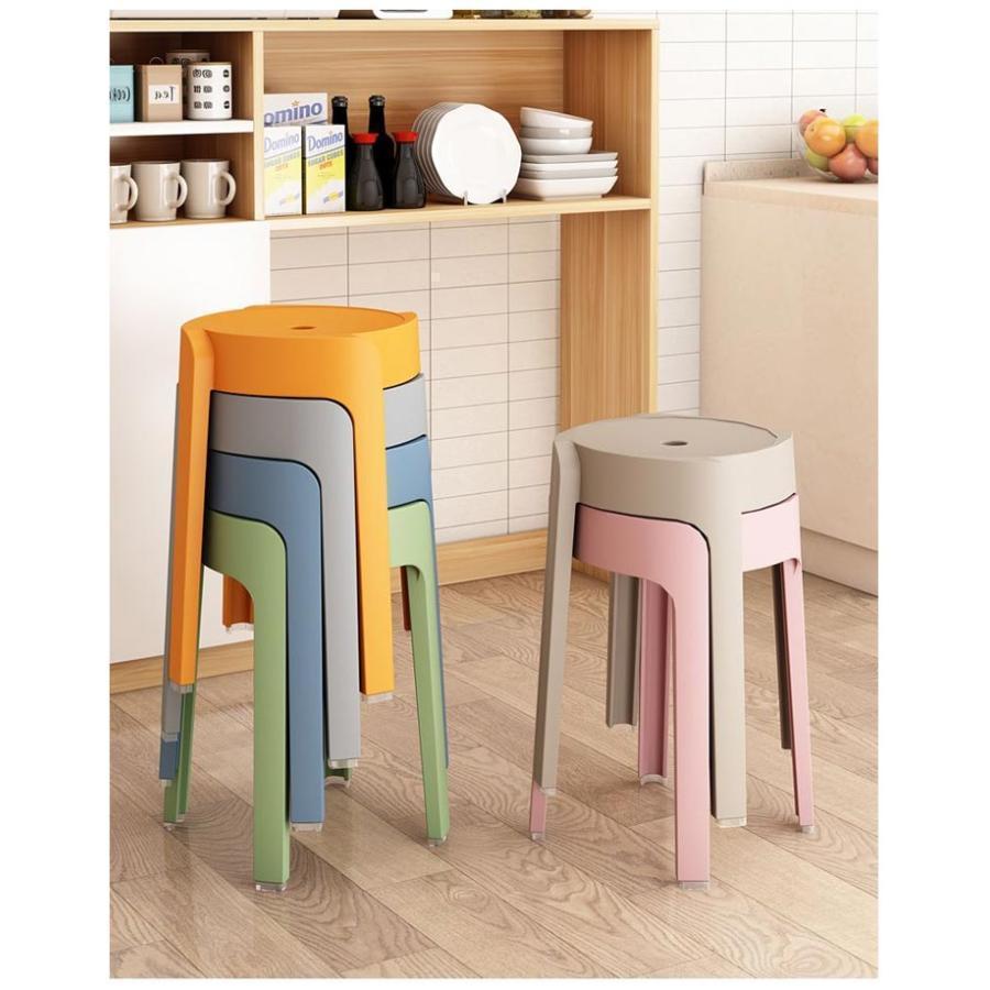 スタッキング スツール チェア スツール 4脚セット 椅子 イス いす カラフル ダイニング おしゃれ 北欧 玄関 スタッキング スツール 丸 丸椅子 | ブランド登録なし | 14